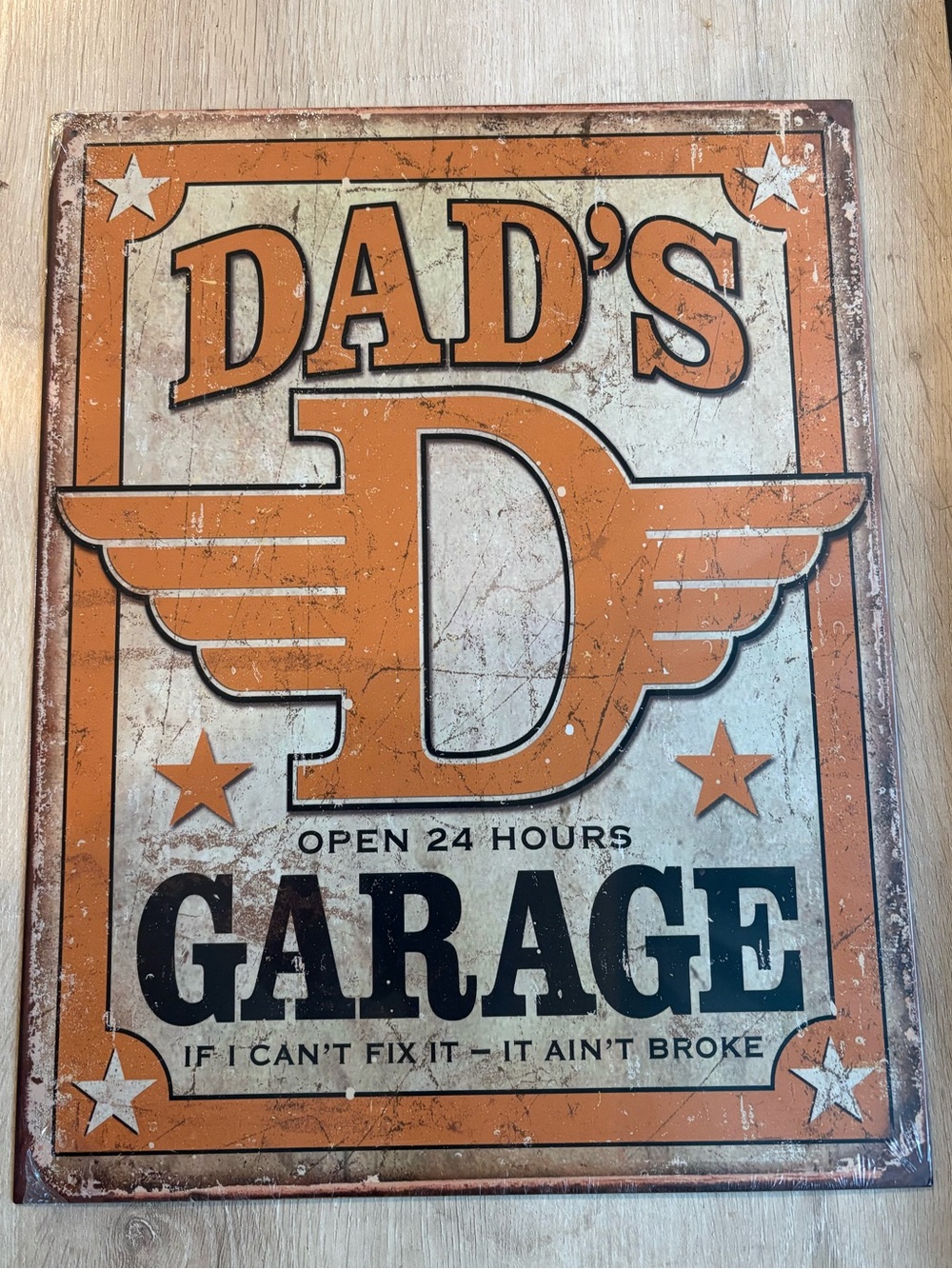 Dad’s Garage Metal Sign. 12.5”x16” Vintge Design. Made in USA.